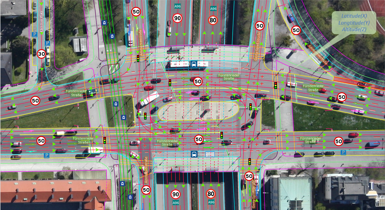 OrbitHD HD map with traffic signs